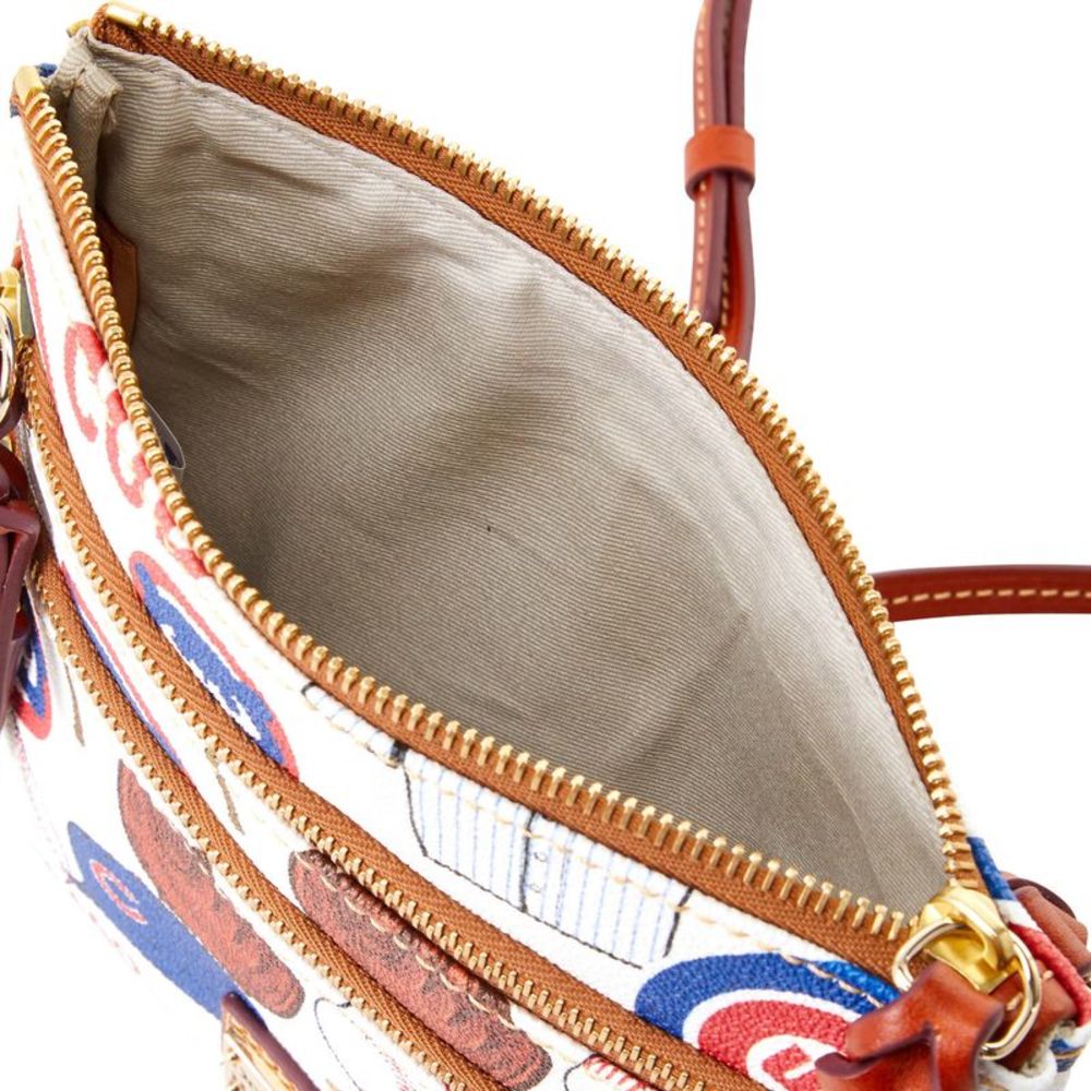 Dooney & Bourke MLB Chicago Cubs N S Triple Zip Crossbody Shoulder Bag - CUBS - Picture 3 of 4